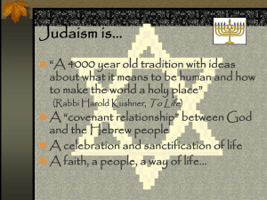 What is Judaism? - Jackson County School District