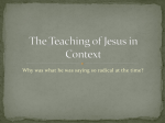The Teaching of Jesus in Context
