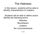 The Hebrews - White Plains Public Schools