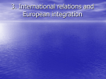 3. International relations and European integration
