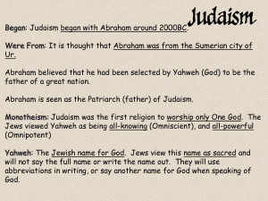 Abraham was from the Sumerian city of Ur.