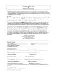 Transition of Care Form For Orthodontic Treatment