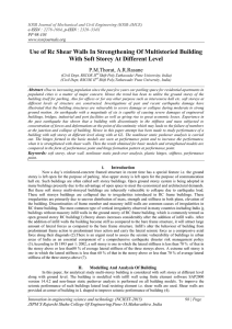 Use of Rc Shear Walls In Strengthening Of Multistoried Building
