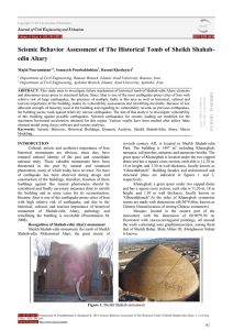 Seismic Behavior Assessment of The Historical Tomb of Sheikh Shahab-  J