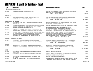 2007 FCAP    E and G By Building -... D_NO Description