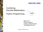 Mathematics for the Digital Age Programming in Python