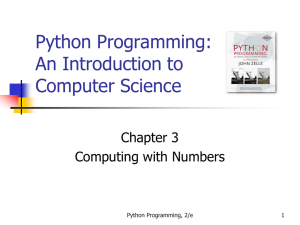 Python Programming: An Introduction to Computer Science