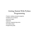 Getting Started With Python Programming