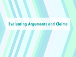 Evaluating Arguments and Claims PPT