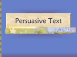 Persuasive Text
