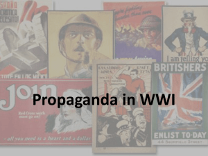 Propaganda in WWI - Southern Local Schools