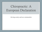 Chiropractic: A European Declaration