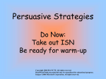 Persuasive Strategies - MS. CHERRY 8TH GRADE LANGUAGE …
