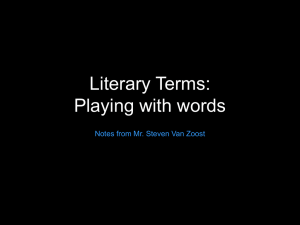 Literary Terms: Playing with words