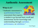 Authentic Assessment