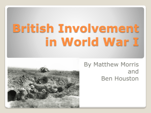 British Involvement During World War I