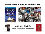Welcome to MODERN WORLD HISTORY!