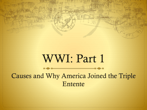 WWI: Part 1