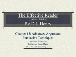 The Effective Reader (Updated Edition) By D.J. Henry