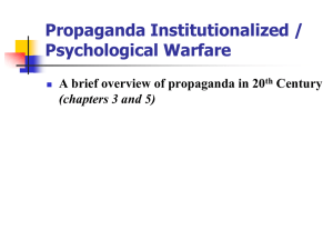 Propaganda Institutionalized (3+5)