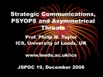 Strategic Communications, PSYOPS and Asymmetrical Threats