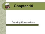 Chapter 10 Drawing Conclusions