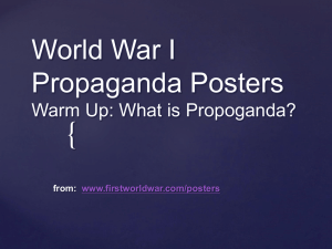 World War I Propaganda Posters - TJ