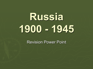 Russia 1900 - 1945