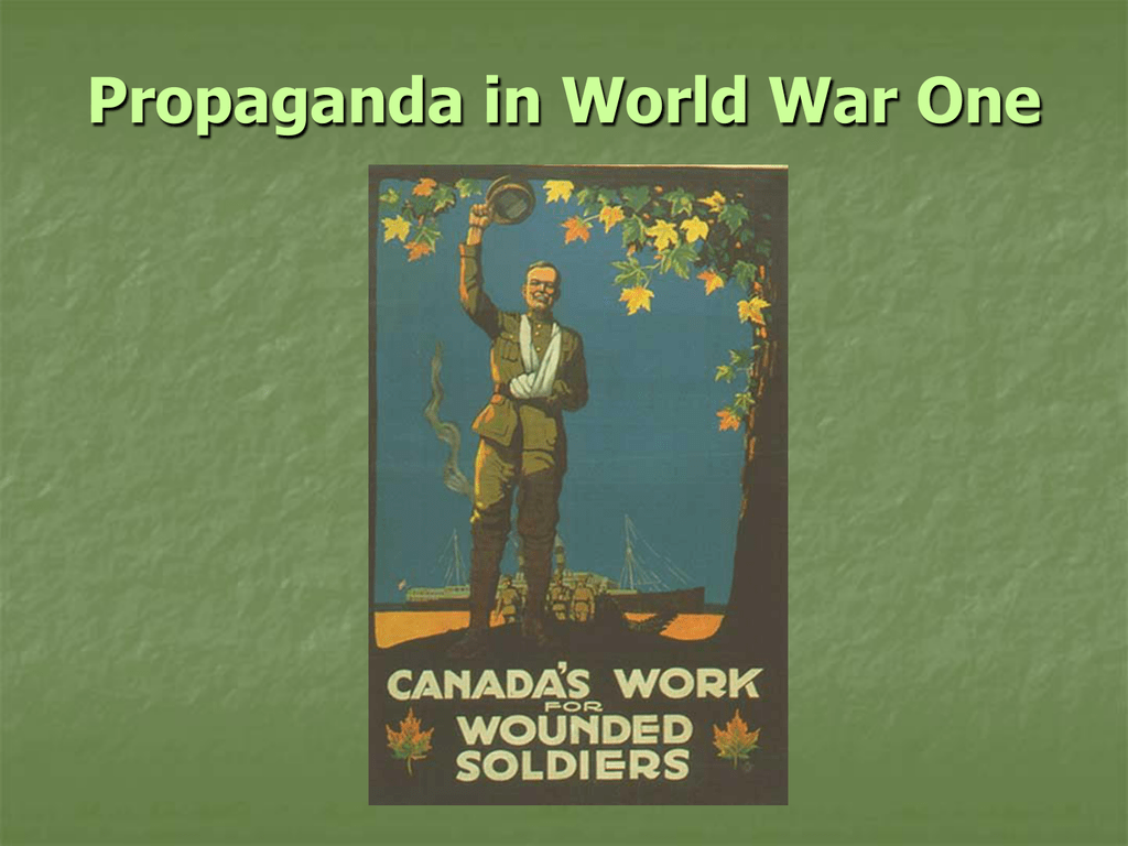 Propaganda In World War One