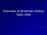 Overview of American History 1920-1950
