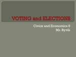 VOTING and ELECTIONS - Mr. Byvik: Civics and World Geography