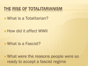 The Rise of totalitarianism