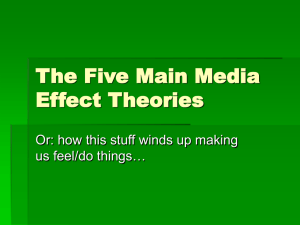 The Five Main Media Effect Theories