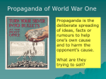 to conserve resources Methods used in Propaganda