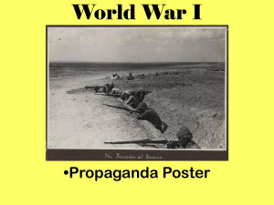 World War I •Propaganda Poster