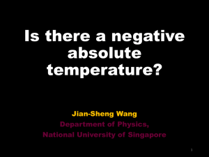 Negative temperature, Math dept talk