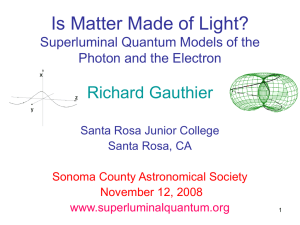 Superluminal Quantum Models of the Photon and Electron