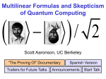 Multilinear Formulas and Skepticism of Quantum Computing