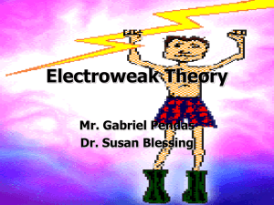 Electroweak Theory - Florida State University