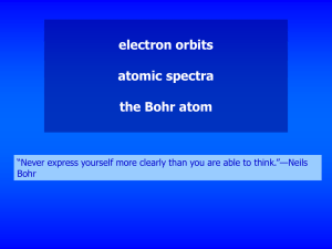 4.4 The Bohr Atom