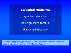 Statistical Mechanics