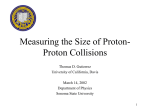 Measuring the Size of Elementary Particle Collisions