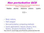 Non perturbative QCD