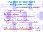 Third lecture, 21.10.03 (von Neumann measurements, quantum