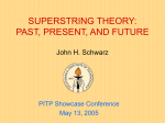 superstring theory: past, present, and future john h. schwarz