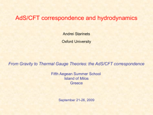 AdS/CFT to hydrodynamics