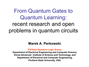 From Quantum Gates to Quantum Learning