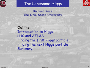 Higgs Colliquium, U of South Carolina - Physics