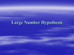 Large Number Hypothesis
