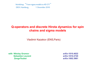 Kazakov - From Sigma Models to Four-dimensional QFT